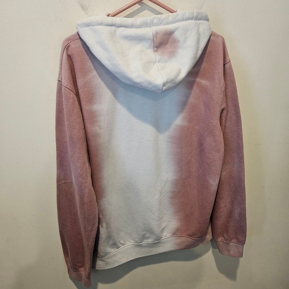 Women's PRETTYLITTLETHING Tie-Dye Hoodie Plus Size 16 Pink and White - Picture 7 of 10